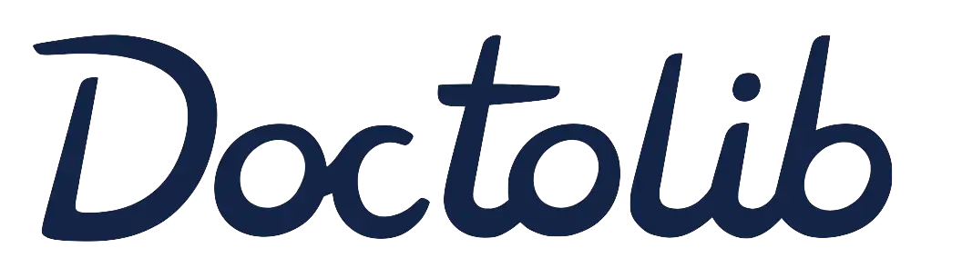 Das Logo von Doctolib, einem Unternehmen für Online-Terminbuchungen im Gesundheitswesen.